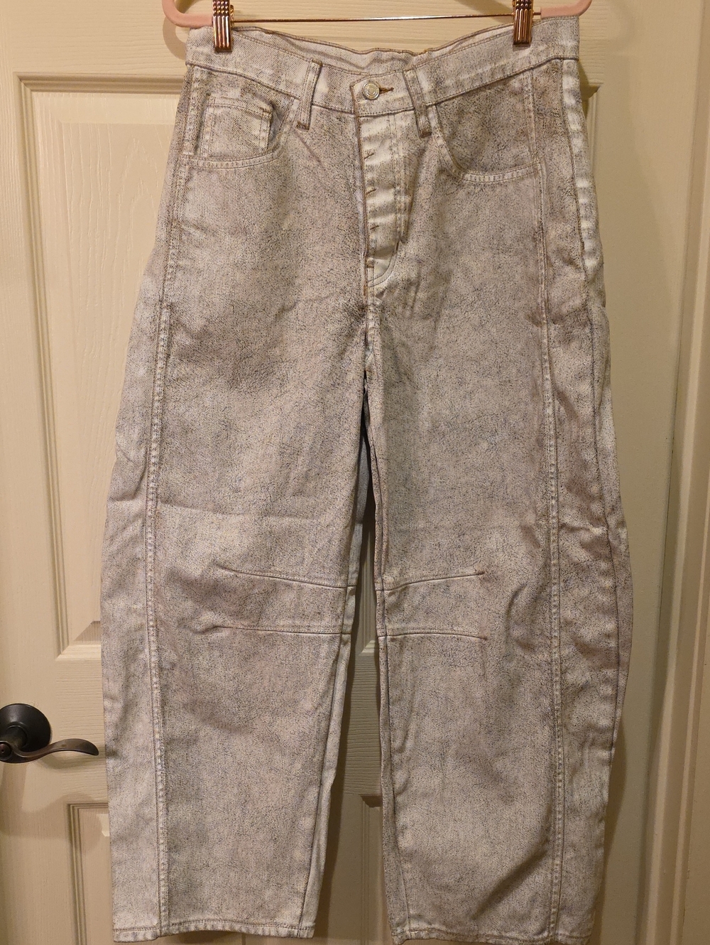 Free People We The Free Good Luck Mid-Rise Barrel Jeans.